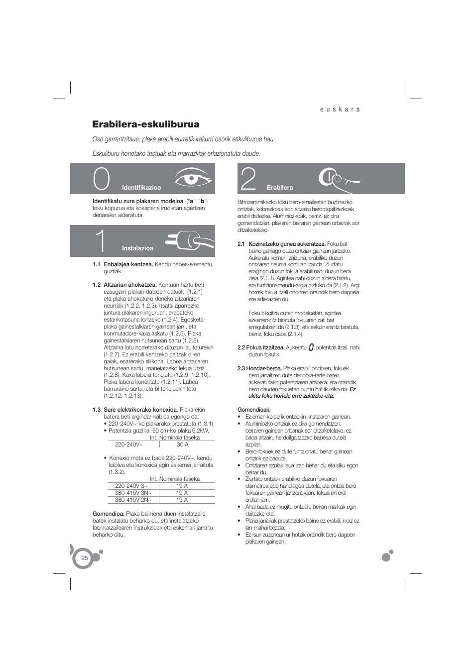 Erabilera-eskuliburua | Fagor 2VFP-400X User Manual | Page 26 / 26