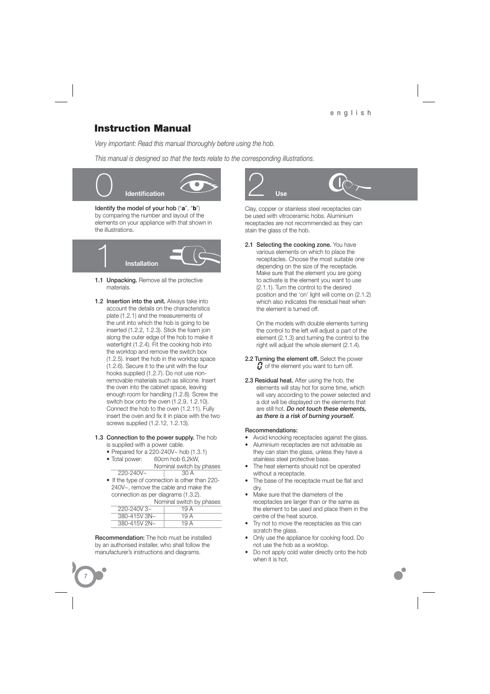 Instruction manual | Fagor 2VFP-400X User Manual | Page 8 / 26