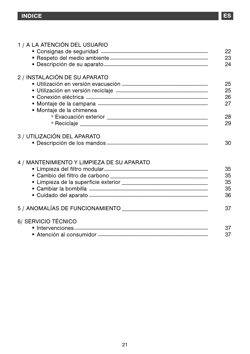 Fagor CFB-1000AIX User Manual | Page 21 / 76