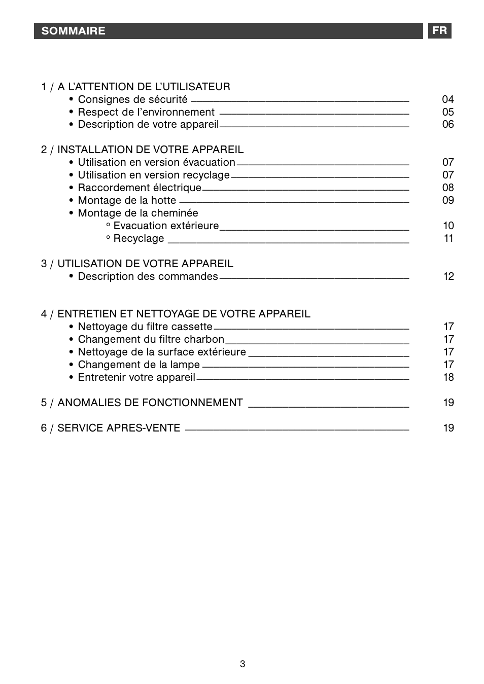 Fagor CFB-1000AIX User Manual | Page 3 / 76