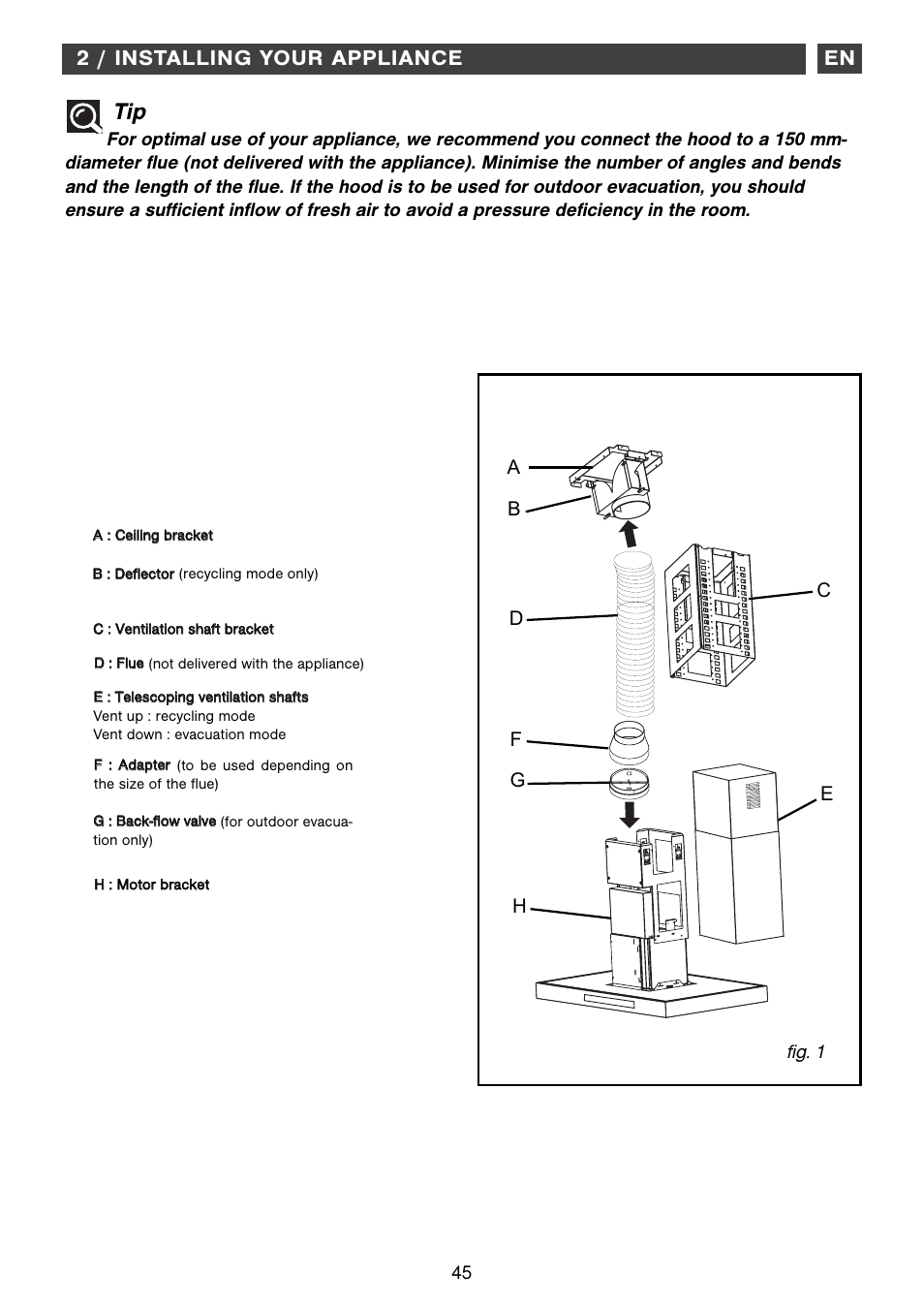 2 / installing your appliance en | Fagor CFB-1000AIX User Manual | Page 45 / 76
