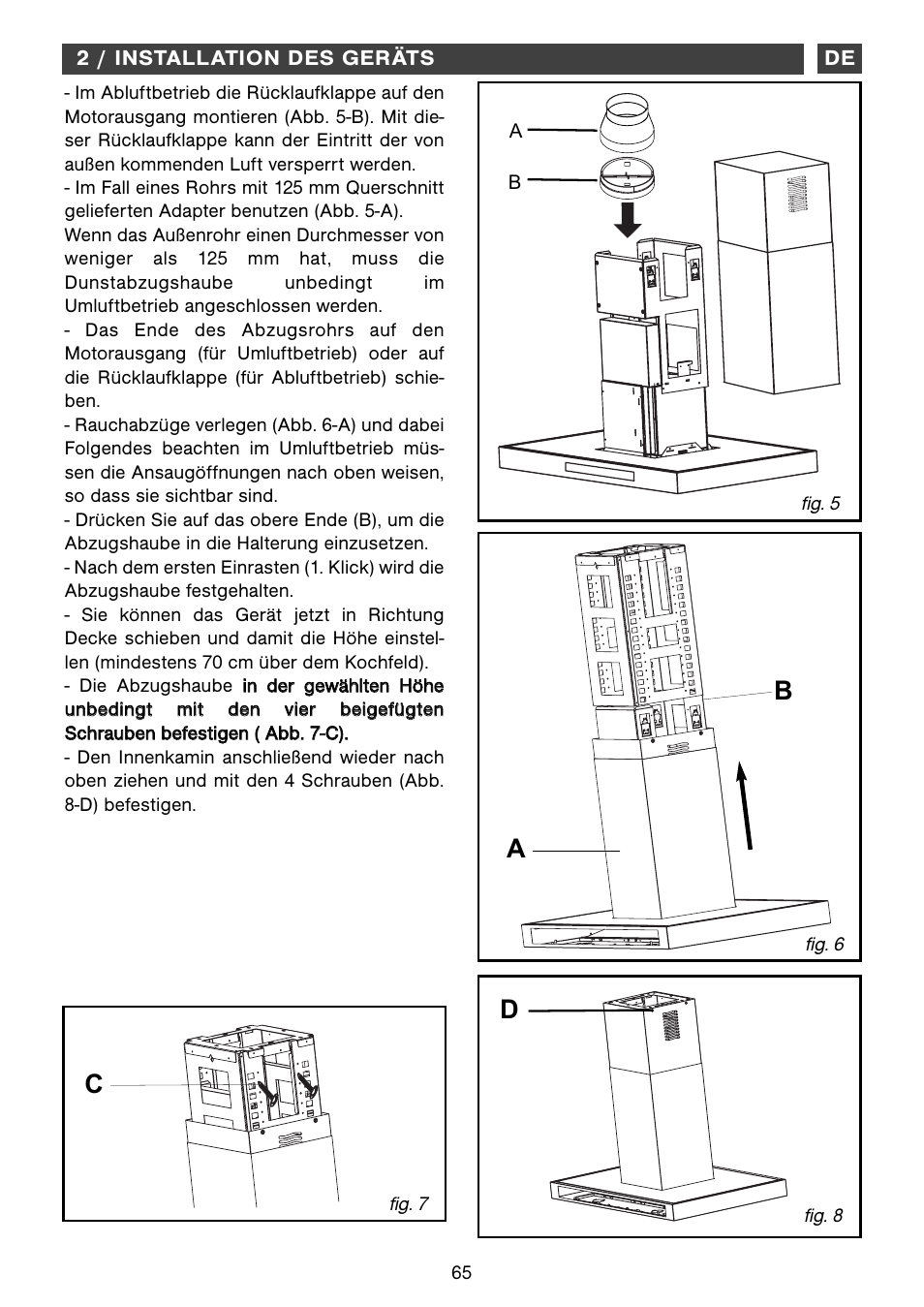 Fagor CFB-1000AIX User Manual | Page 65 / 76