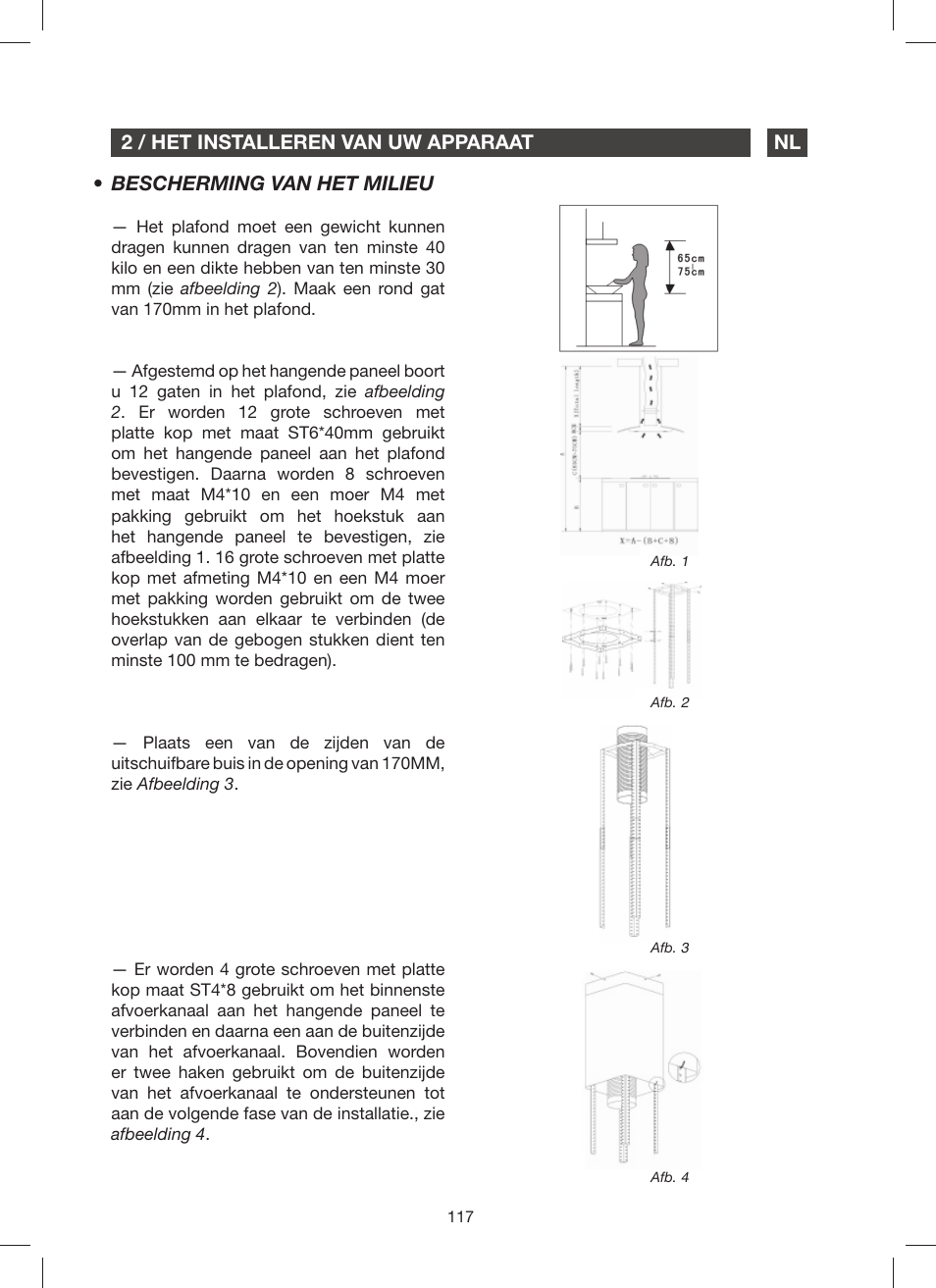 Bescherming van het milieu, 2 / het installeren van uw apparaat nl | Fagor 9CFV92IX User Manual | Page 117 / 144