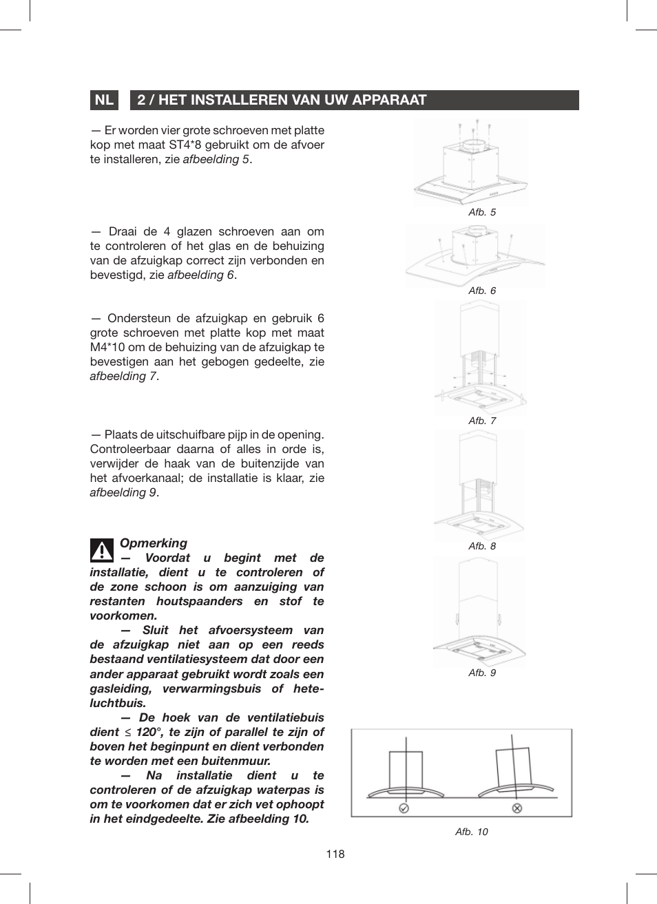 2 / het installeren van uw apparaat nl | Fagor 9CFV92IX User Manual | Page 118 / 144
