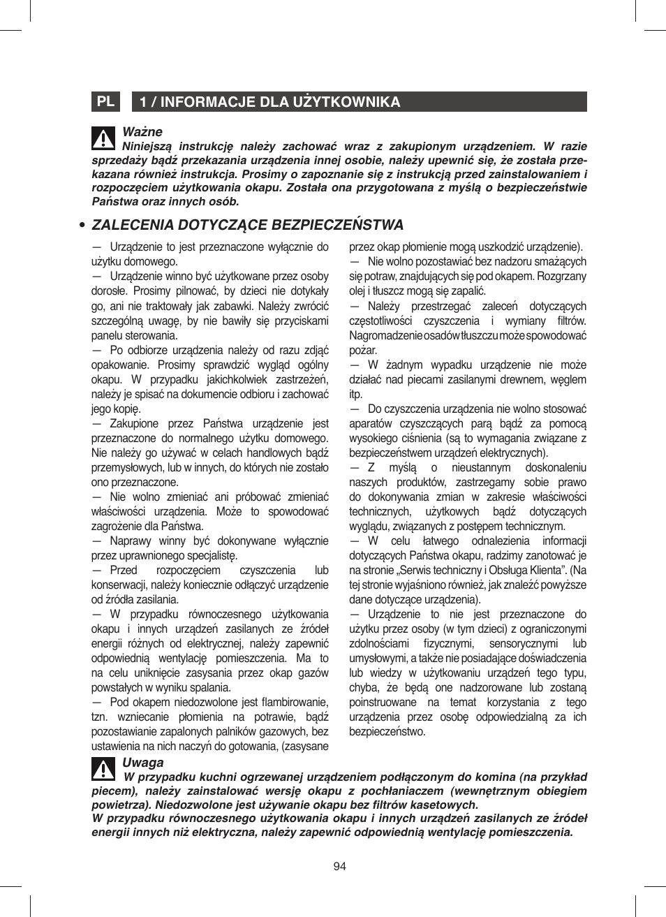 Fagor 9CFV92IX User Manual | Page 94 / 144