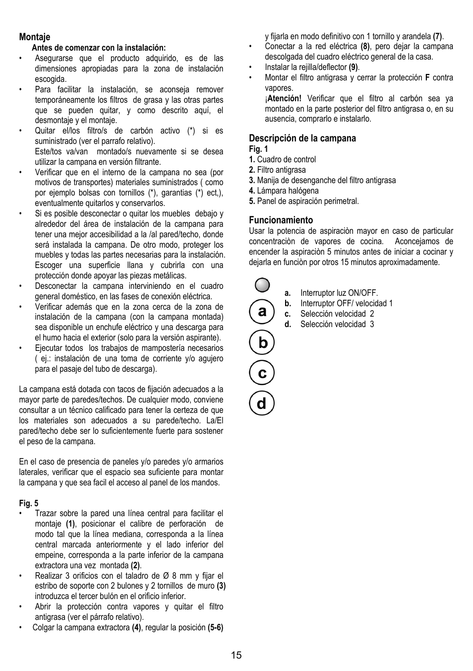 Fagor 3CFT-MINITILE User Manual | Page 15 / 24