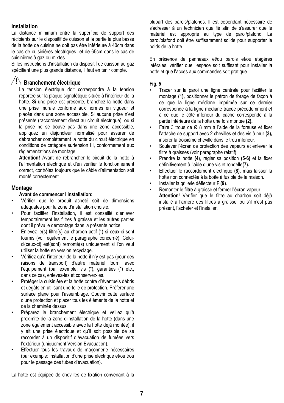 Fagor 3CFT-MINITILE User Manual | Page 7 / 24