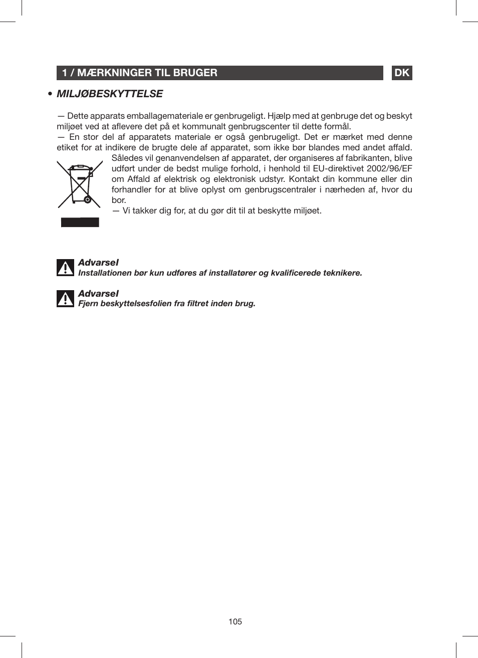 Fagor 9CFM60N User Manual | Page 105 / 144
