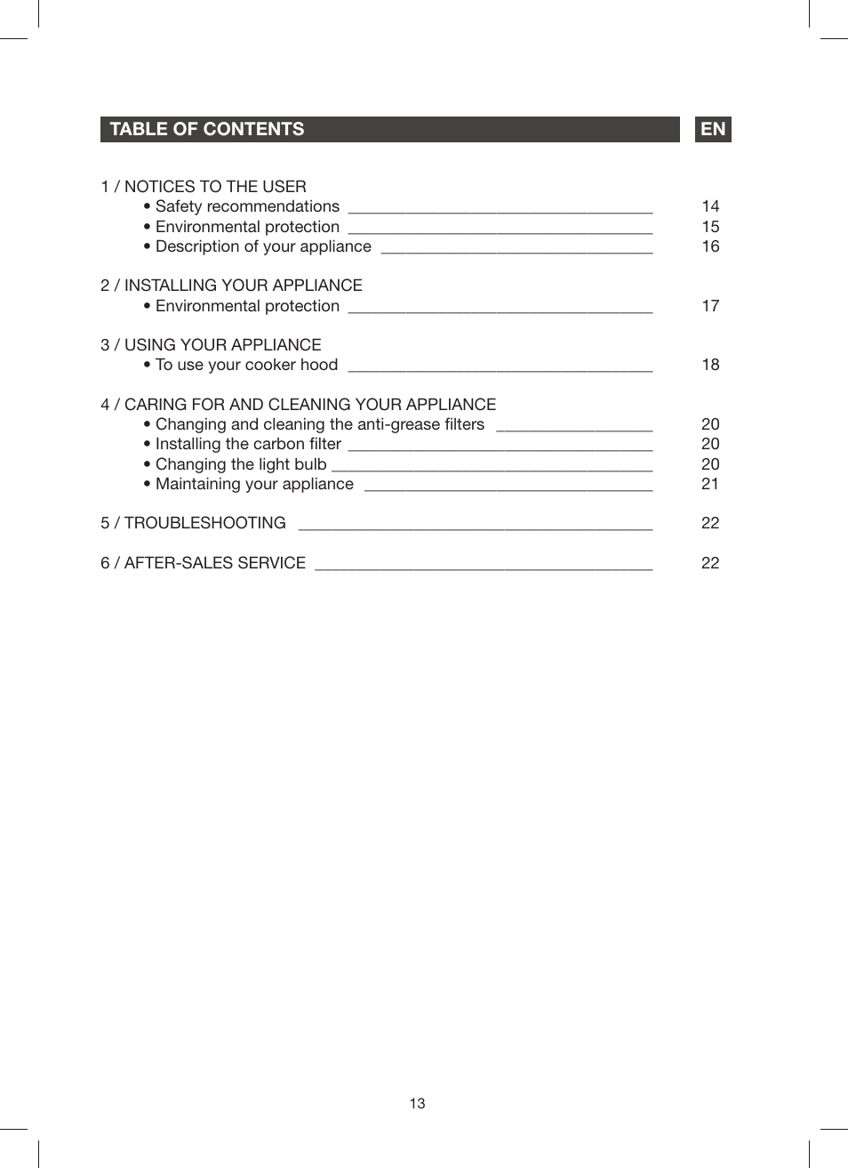 Fagor 9CFM60N User Manual | Page 13 / 144