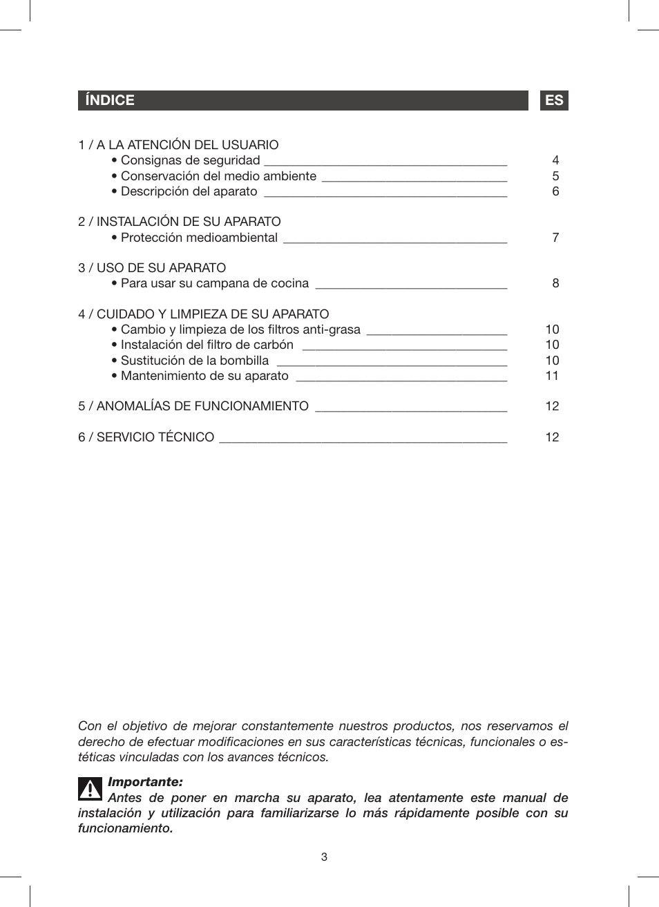 Fagor 9CFM60N User Manual | Page 3 / 144