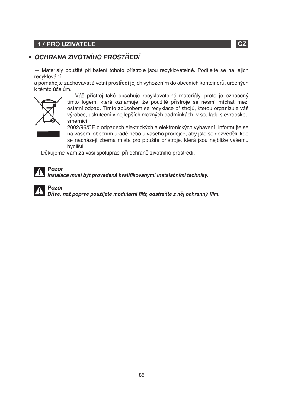 Fagor 9CFM60N User Manual | Page 85 / 144