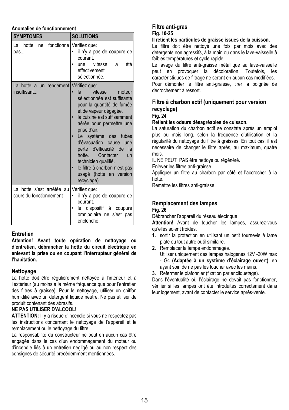 Fagor CFP-60AX User Manual | Page 15 / 40