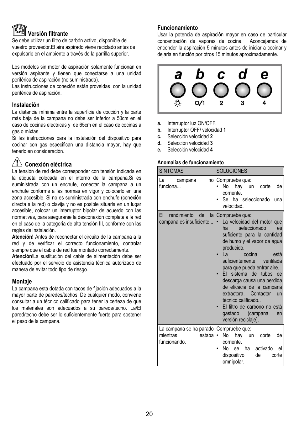 Fagor CFP-60AX User Manual | Page 20 / 40