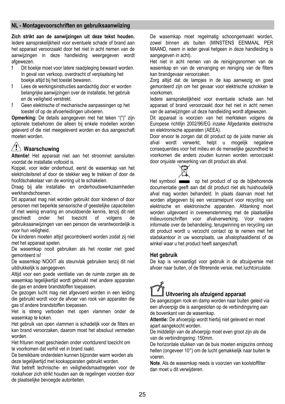 Fagor CFP-60AX User Manual | Page 25 / 40