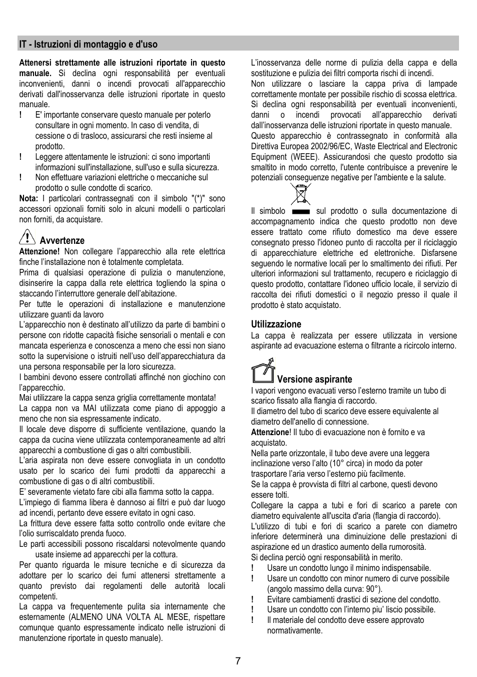 Fagor CFP-60AX User Manual | Page 7 / 40