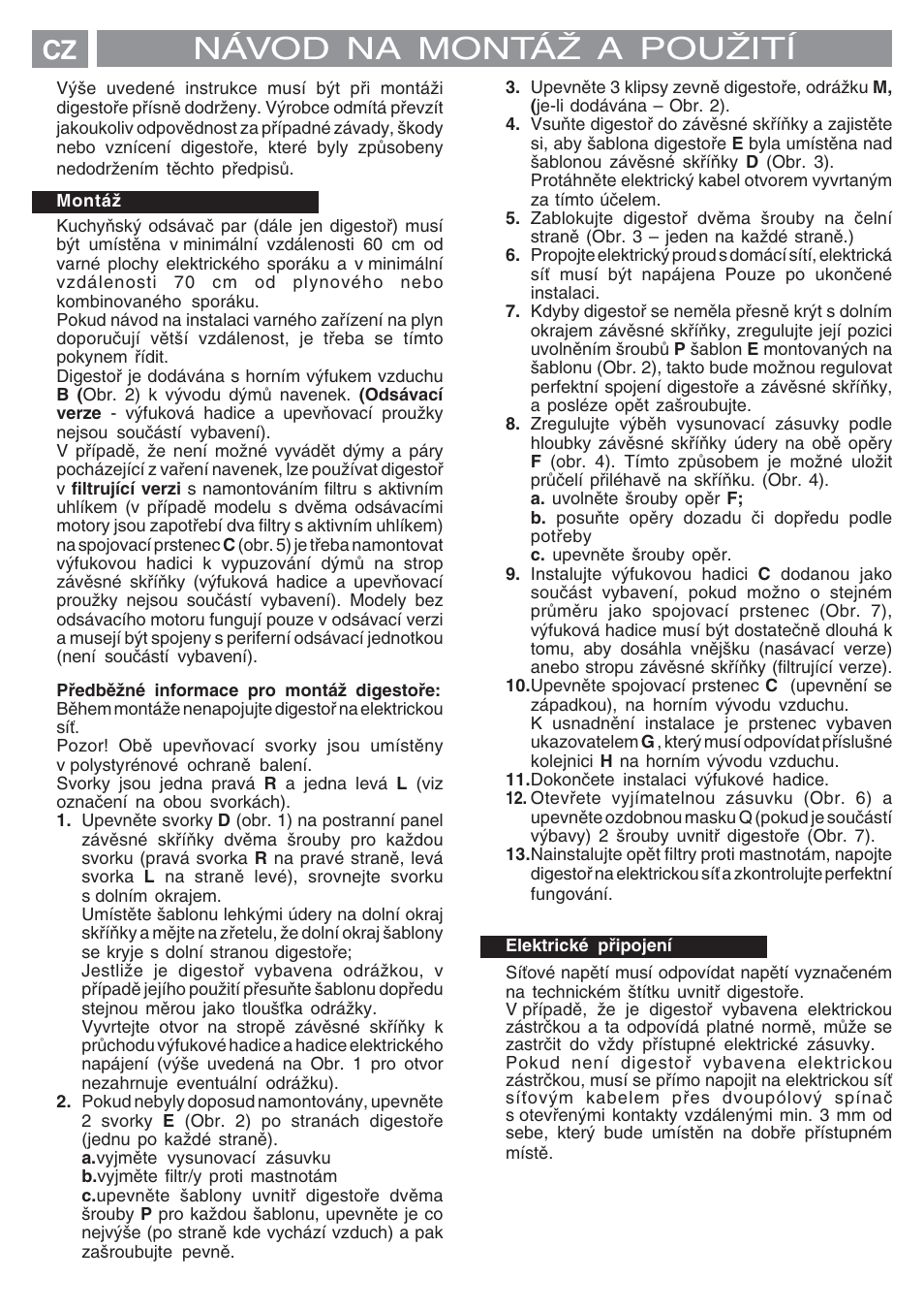 Návod na montáž a použití | Fagor AF3-647N User Manual | Page 23 / 40
