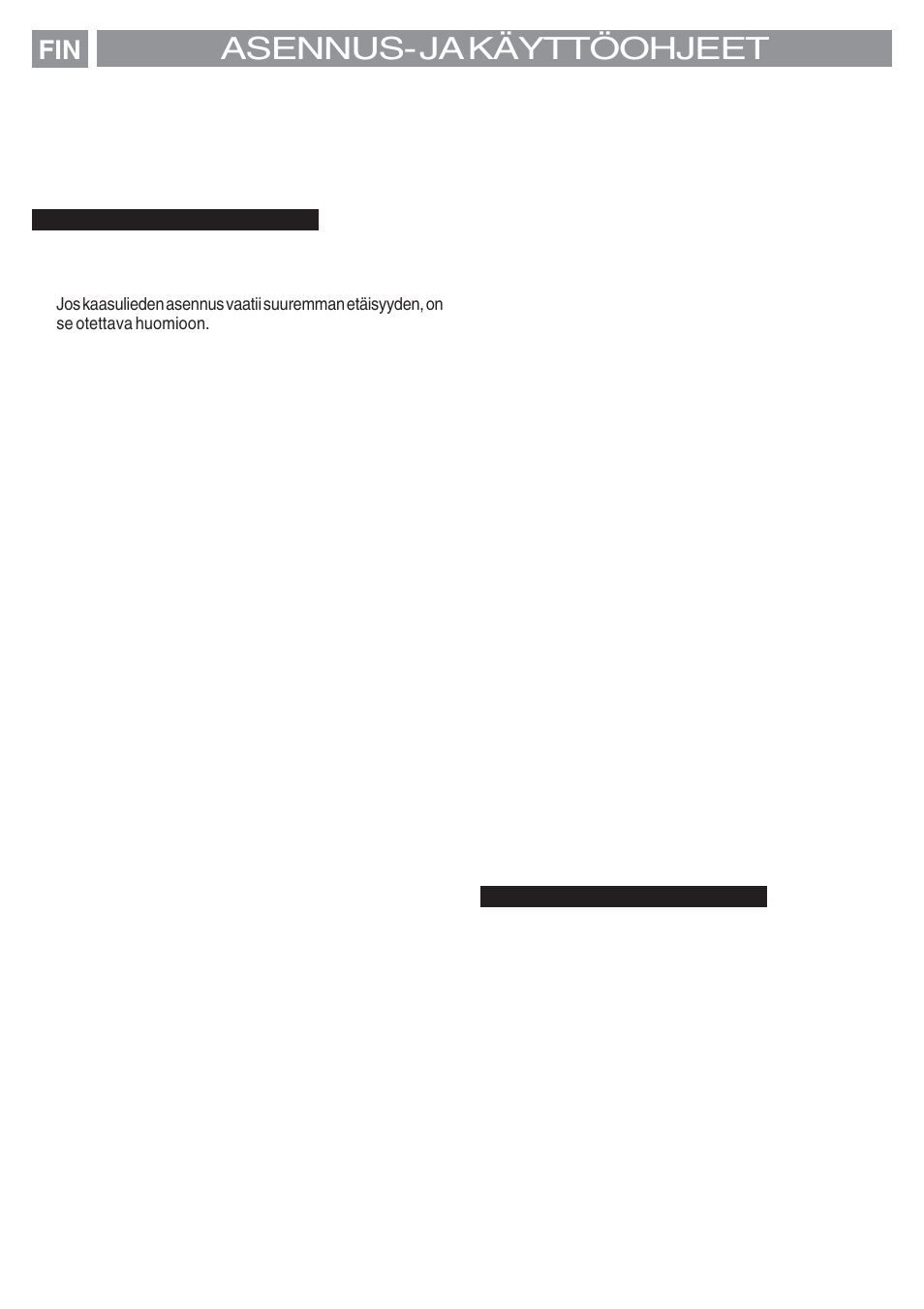 Asennus- ja käyttöohjeet | Fagor AF3-647N User Manual | Page 32 / 40