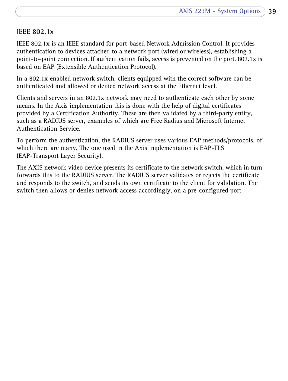 Axis Communications AXIS 223M User Manual | Page 39 / 70