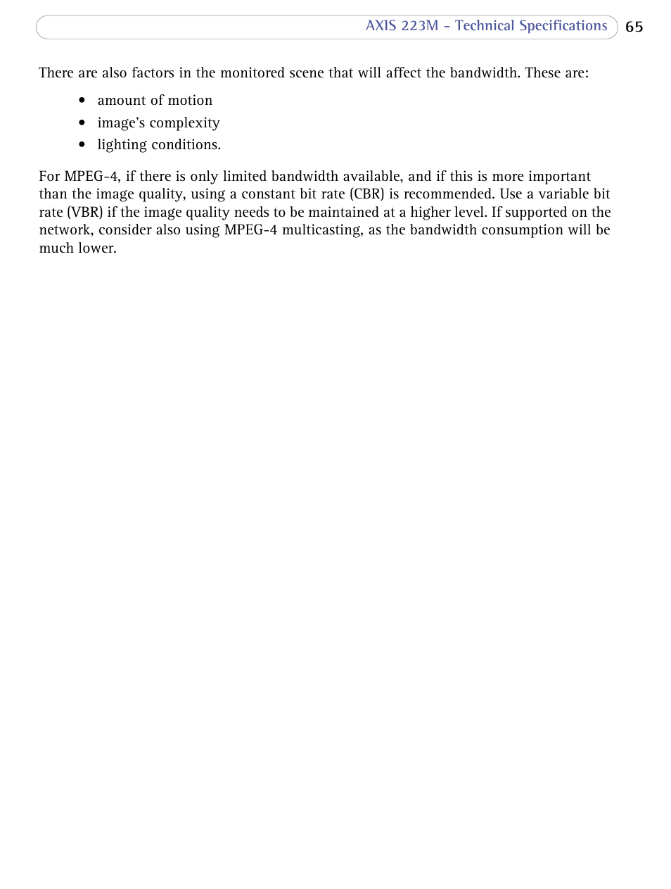 Axis Communications AXIS 223M User Manual | Page 65 / 70