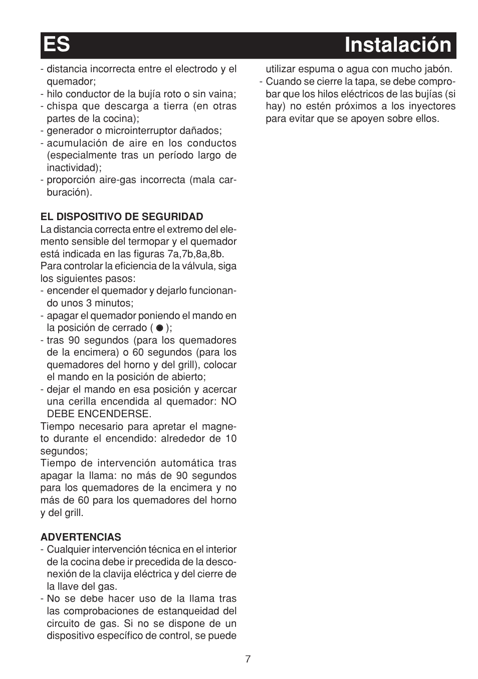 Instalación es | Fagor 3CF-950SXBUT User Manual | Page 7 / 48