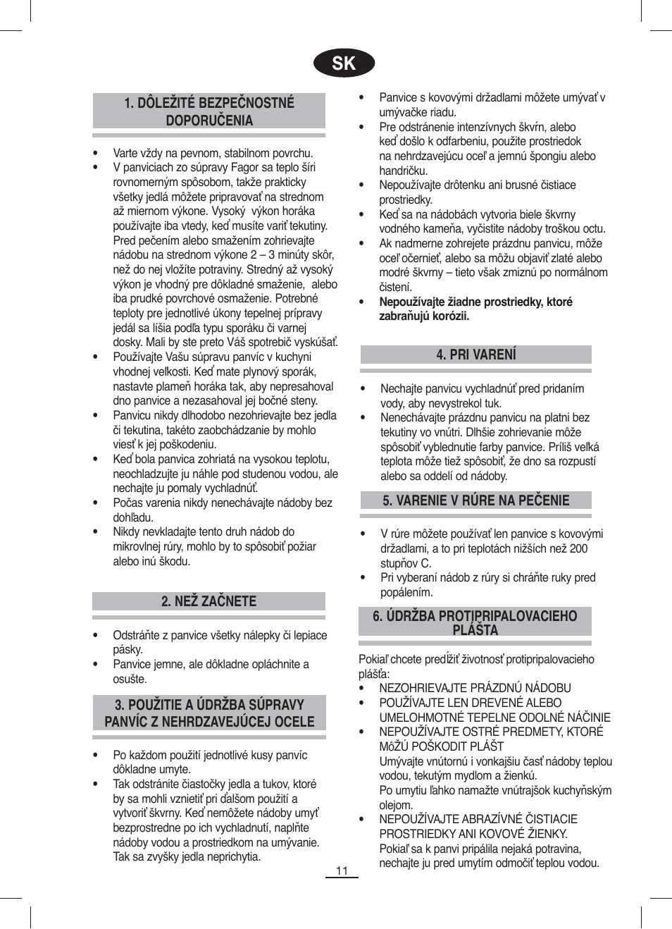 Fagor WOKECOFORZA28 User Manual | Page 11 / 20