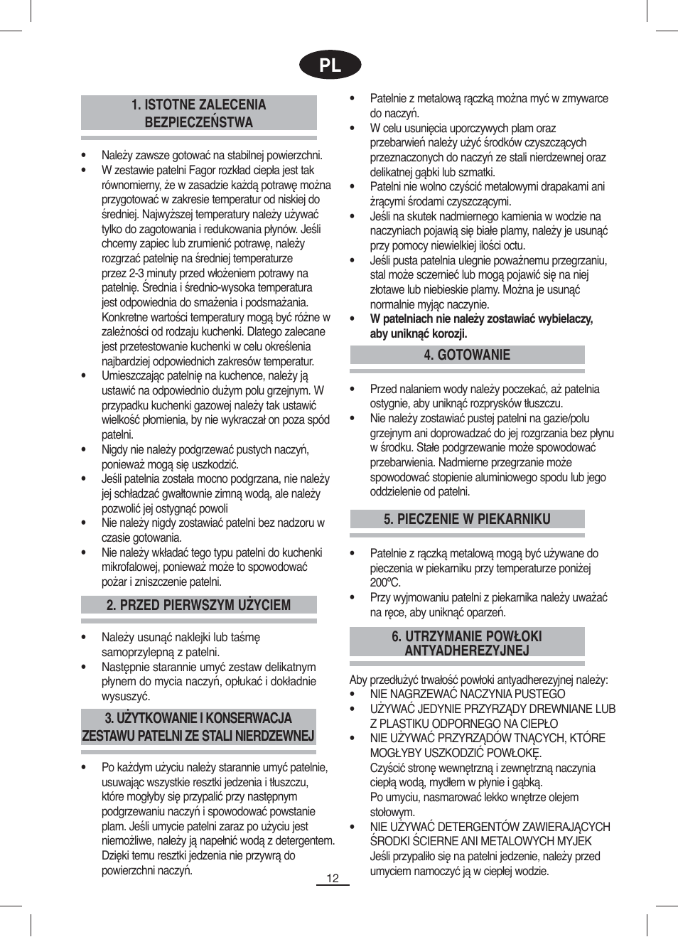 Fagor WOKECOFORZA28 User Manual | Page 12 / 20