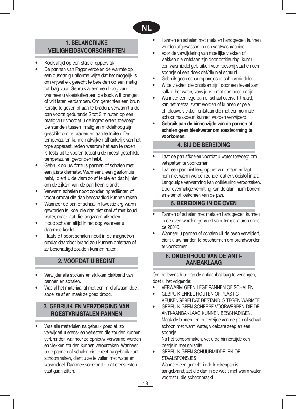 Fagor WOKECOFORZA28 User Manual | Page 18 / 20