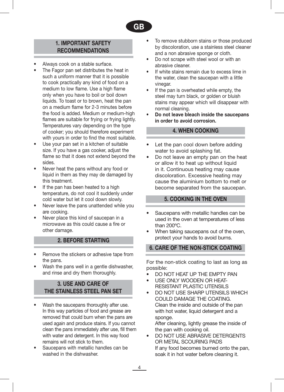 Fagor WOKECOFORZA28 User Manual | Page 4 / 20
