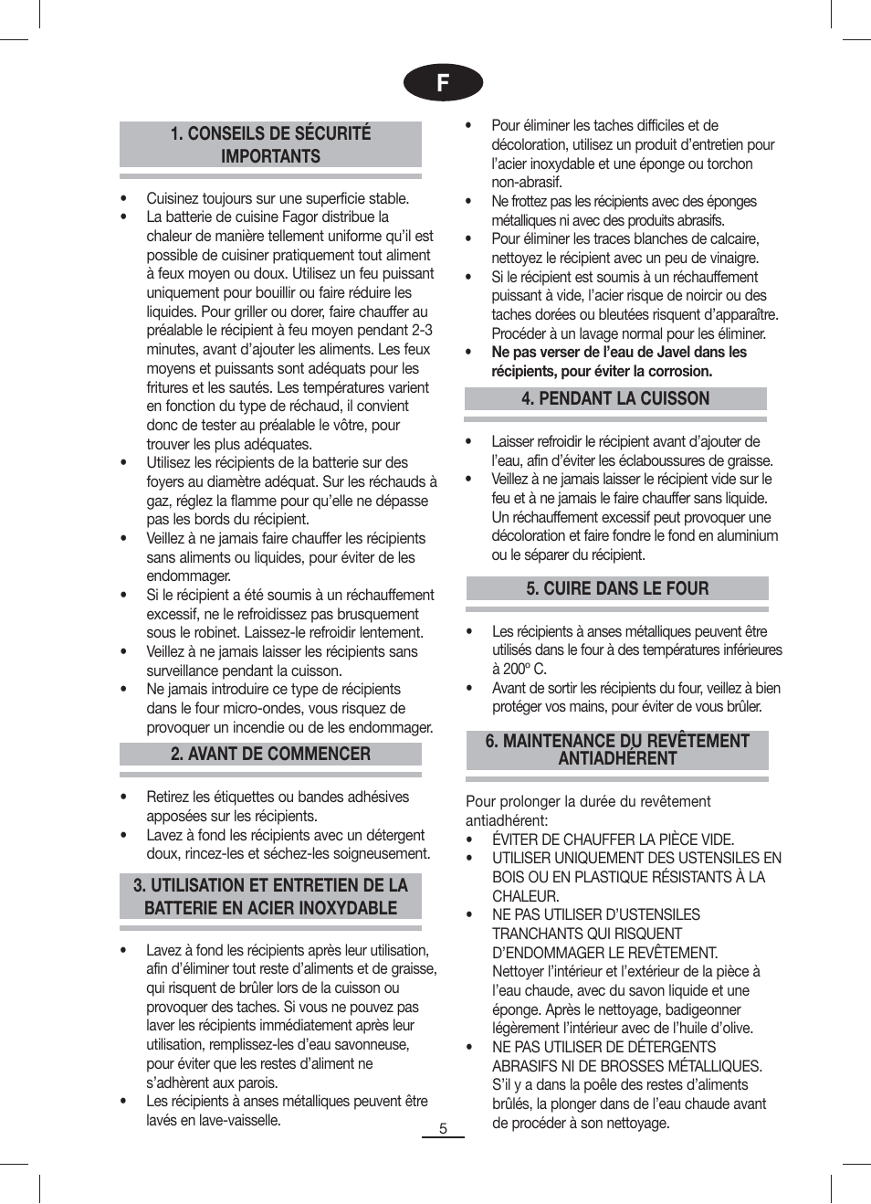Fagor WOKECOFORZA28 User Manual | Page 5 / 20