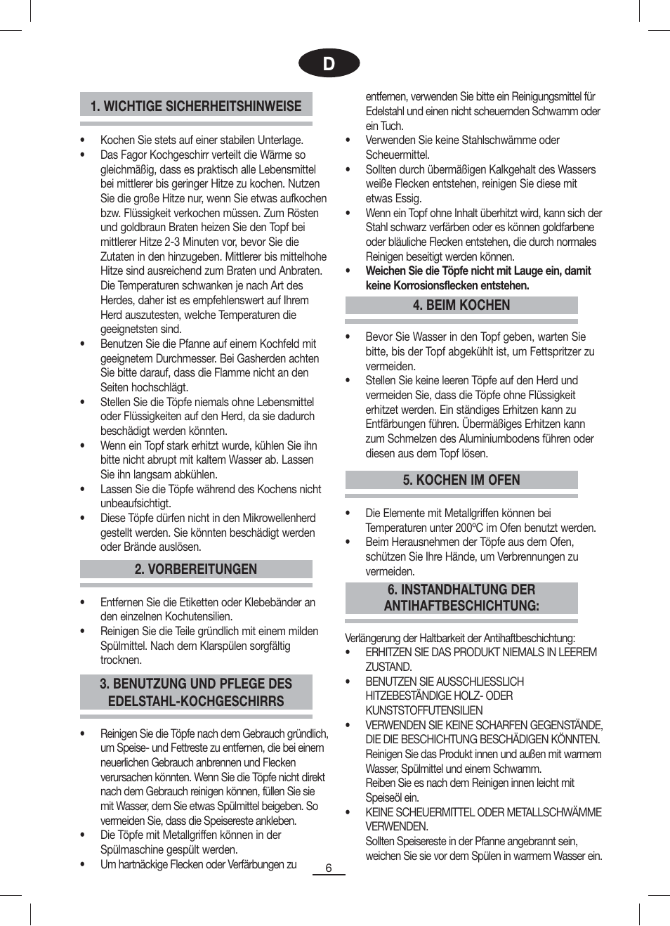 Fagor WOKECOFORZA28 User Manual | Page 6 / 20