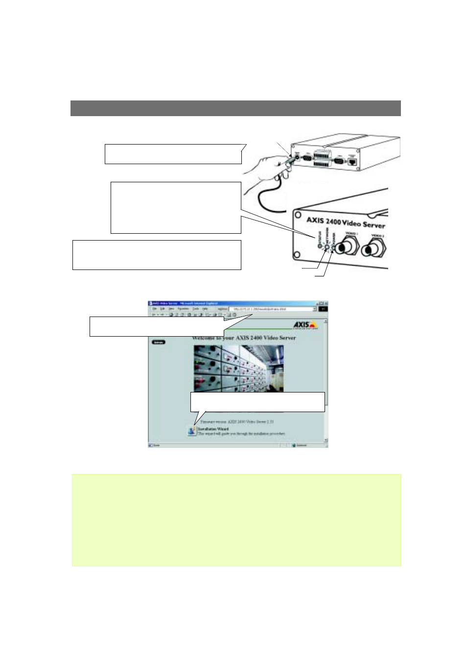 Installing on a network | Axis Communications 2401 User Manual | Page 10 / 87