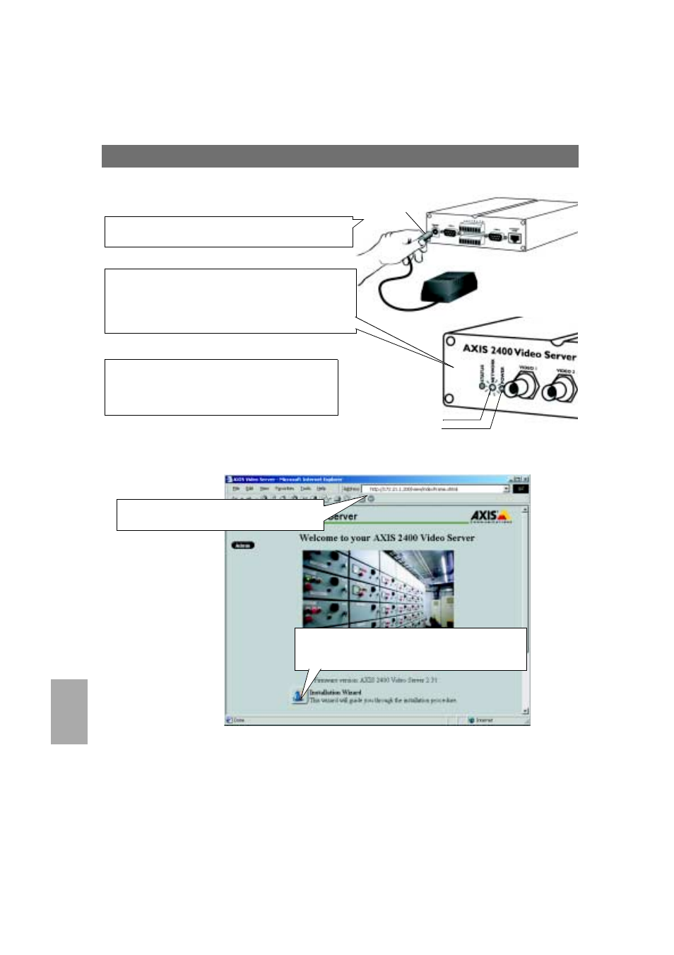 Installation sur un réseau | Axis Communications 2401 User Manual | Page 70 / 87