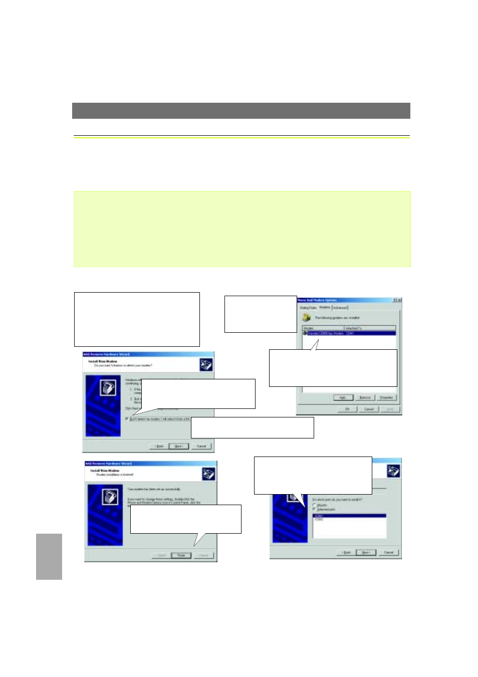 Instalar a partir de un módem | Axis Communications 2401 User Manual | Page 82 / 87