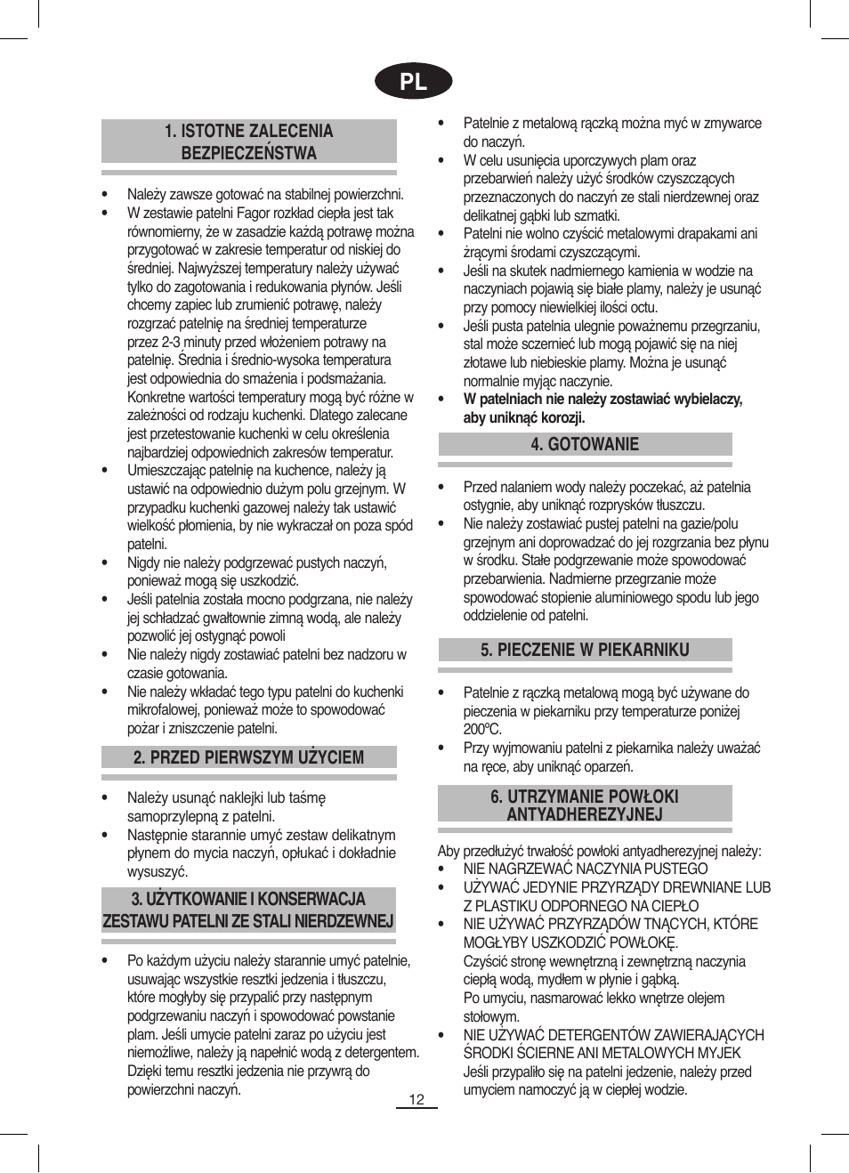 Fagor SARTÉN ALUMINIO ANTIADHERENTE ECOLOGICO User Manual | Page 12 / 20