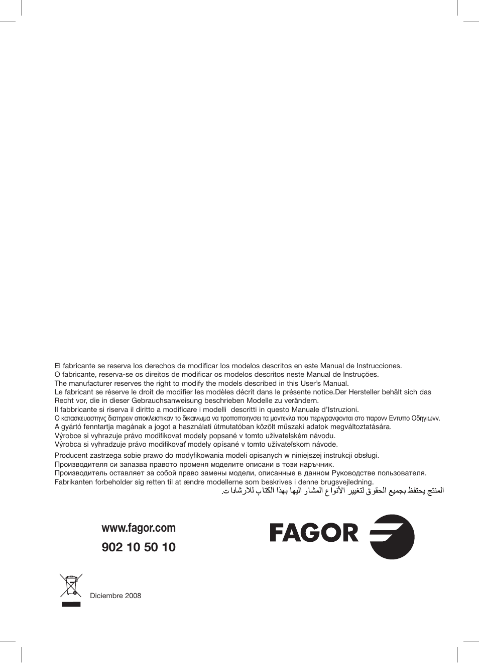 Fagor SARTÉN ALUMINIO ANTIADHERENTE ECOLOGICO User Manual | Page 20 / 20