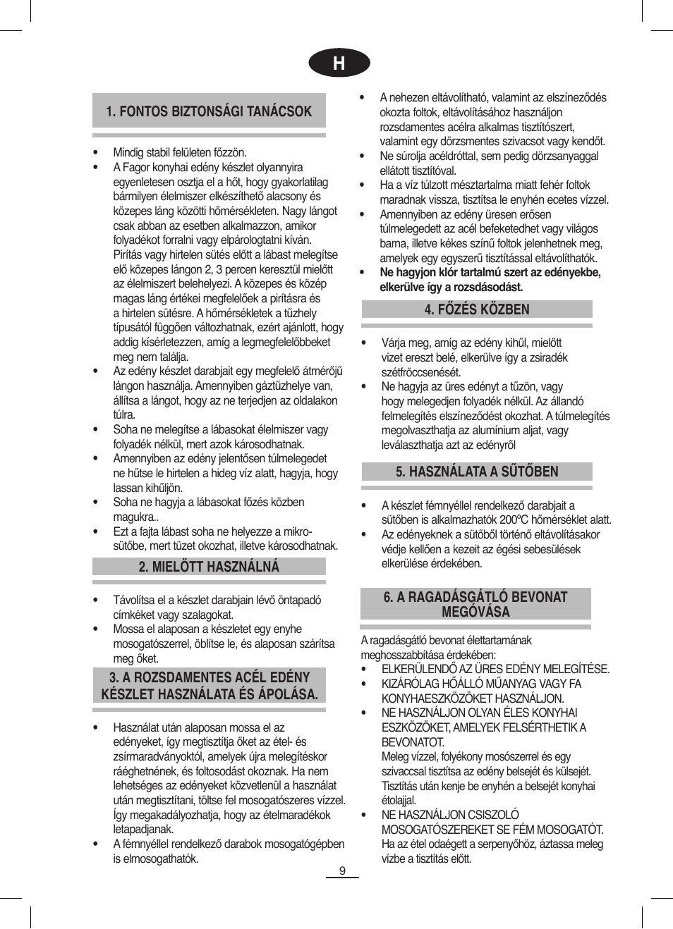 Fagor SARTÉN ALUMINIO ANTIADHERENTE ECOLOGICO User Manual | Page 9 / 20