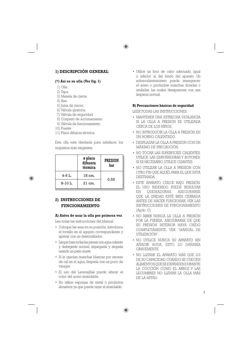 Fagor LÍNEA CLASSIC. GAMAS: 4, 6, 8 ,10 User Manual | Page 3 / 26