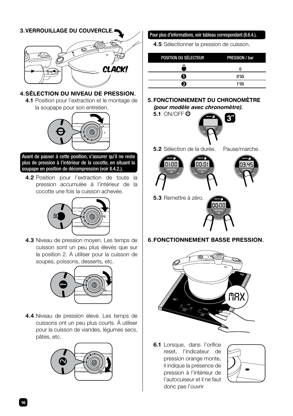 Clack | Fagor CHEF XTRA User Manual | Page 16 / 88