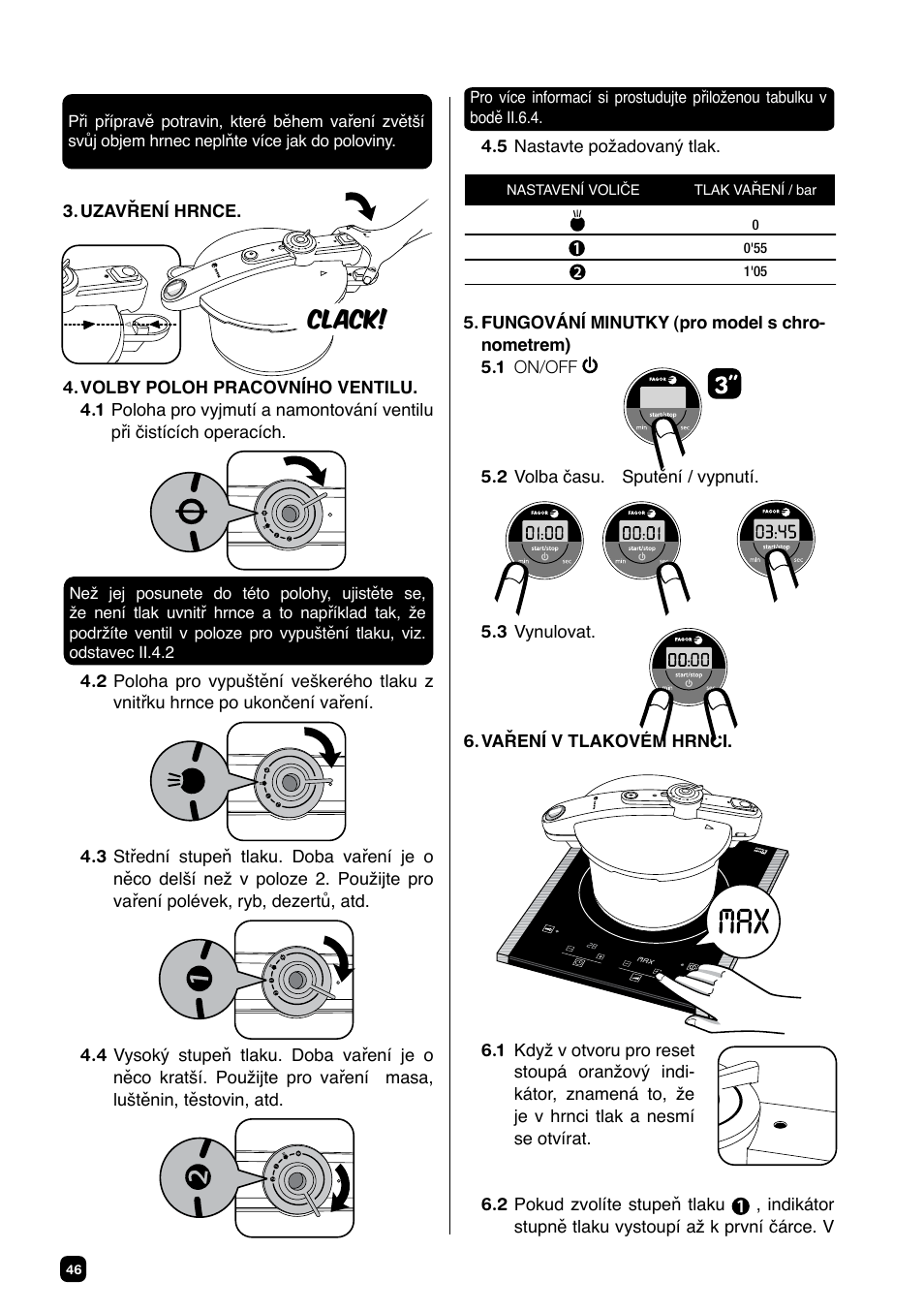 Clack | Fagor CHEF XTRA User Manual | Page 46 / 88