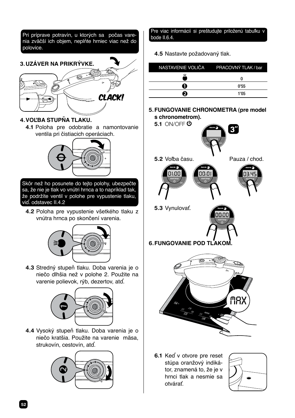 Clack | Fagor CHEF XTRA User Manual | Page 52 / 88