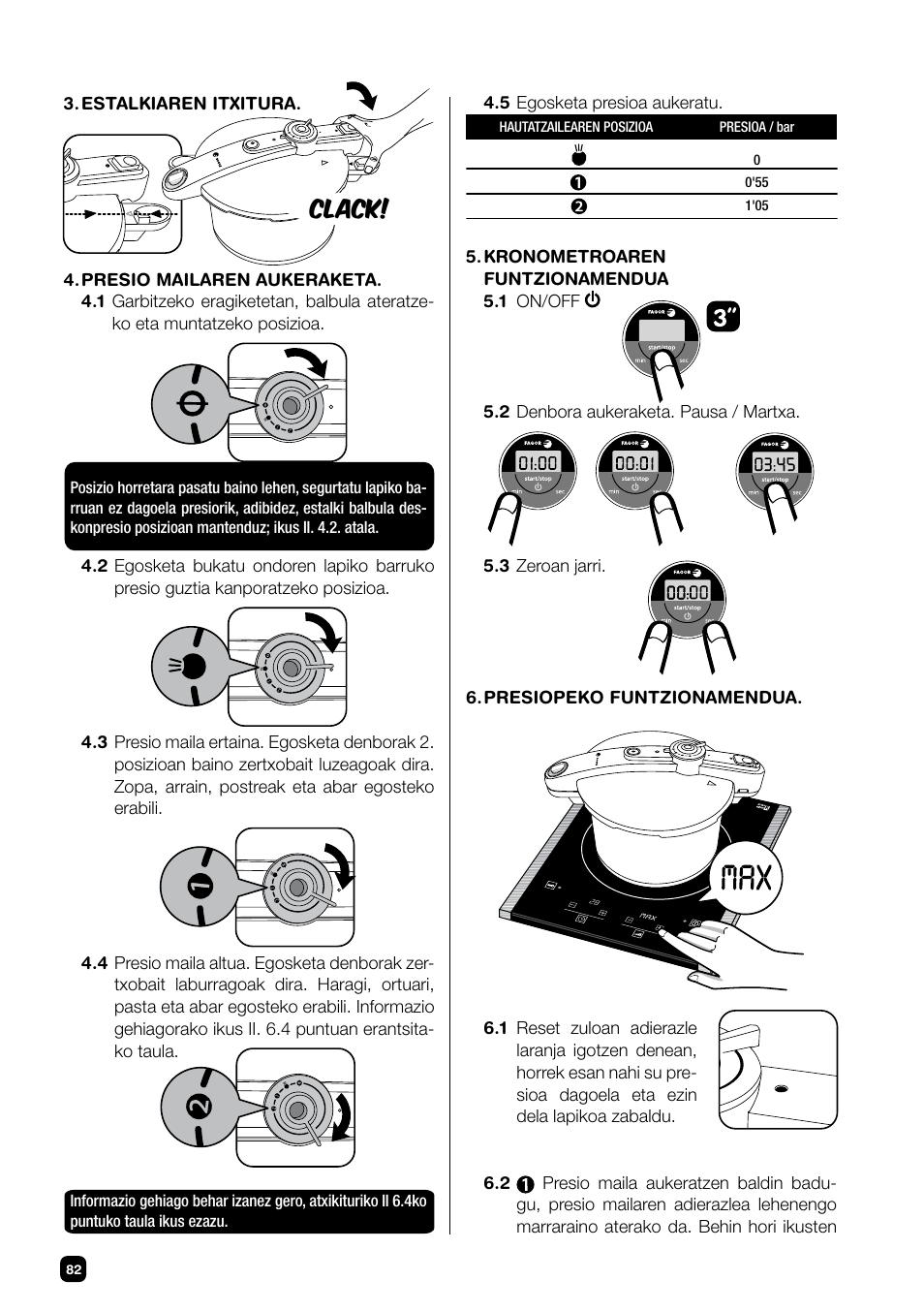 Clack | Fagor CHEF XTRA User Manual | Page 82 / 88