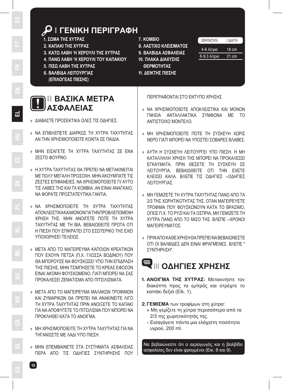 Iгенйкз ресйгсбцз iii пдзгйеу чсзузу, Ii вбуйкб мефсб буцблейбу | Fagor XPRESS-RED-6 User Manual | Page 14 / 58