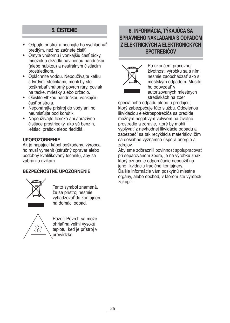 Čistenie | Fagor MH-16 User Manual | Page 26 / 37