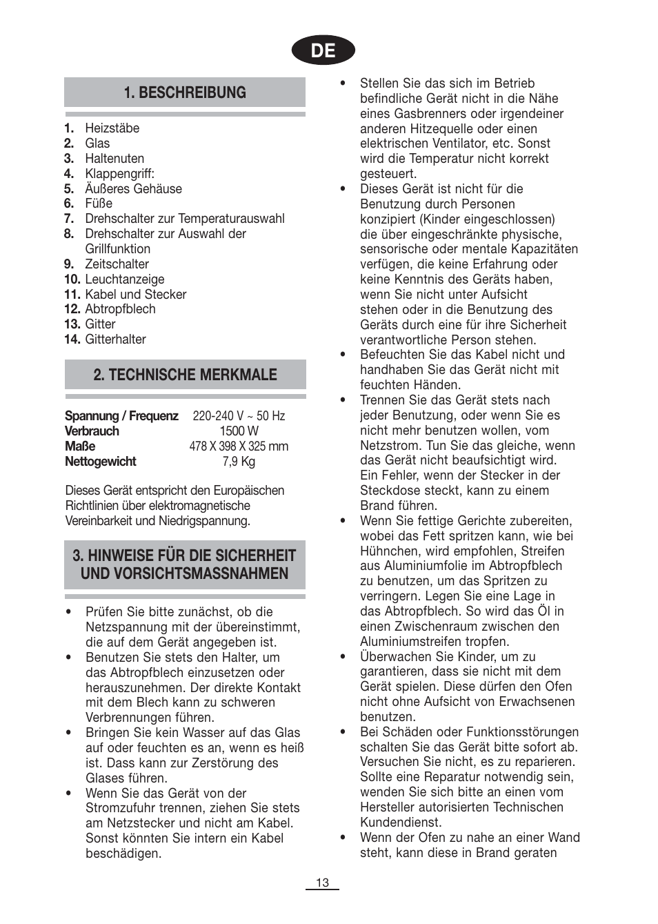 Beschreibung 2. technische merkmale | Fagor MH-26MF User Manual | Page 14 / 37