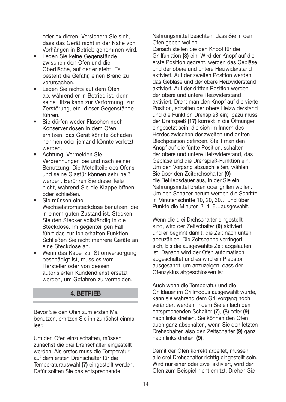 Betrieb | Fagor MH-26MF User Manual | Page 15 / 37