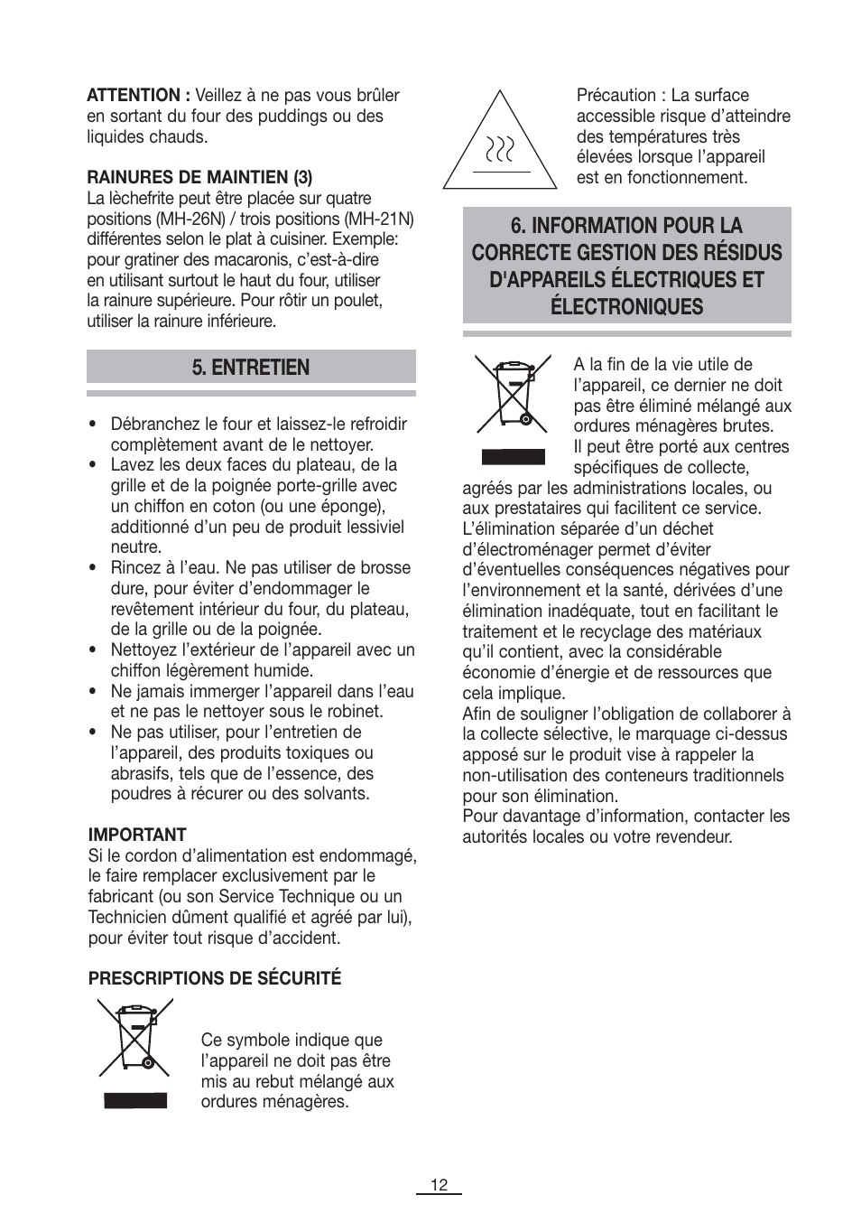 Fagor MH-21N User Manual | Page 13 / 41