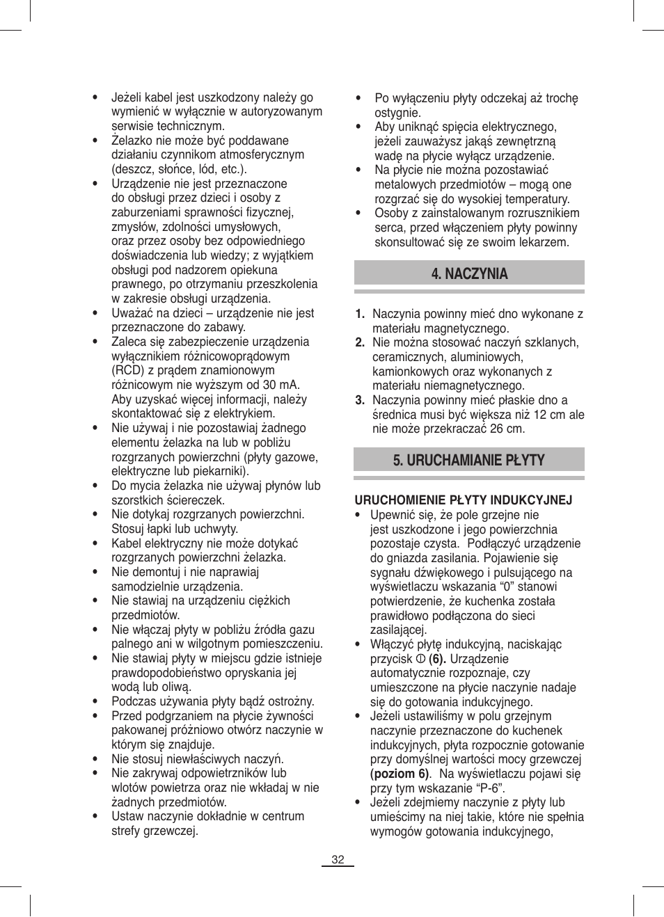 Naczynia, Uruchamianie płyty | Fagor IP-400B User Manual | Page 33 / 50