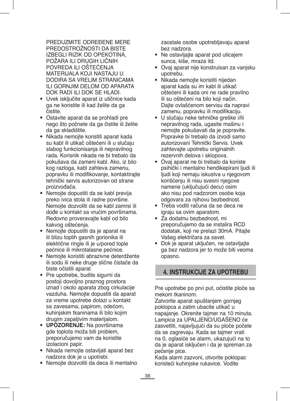 Instrukcije za upotrebu | Fagor MG-300 User Manual | Page 37 / 50