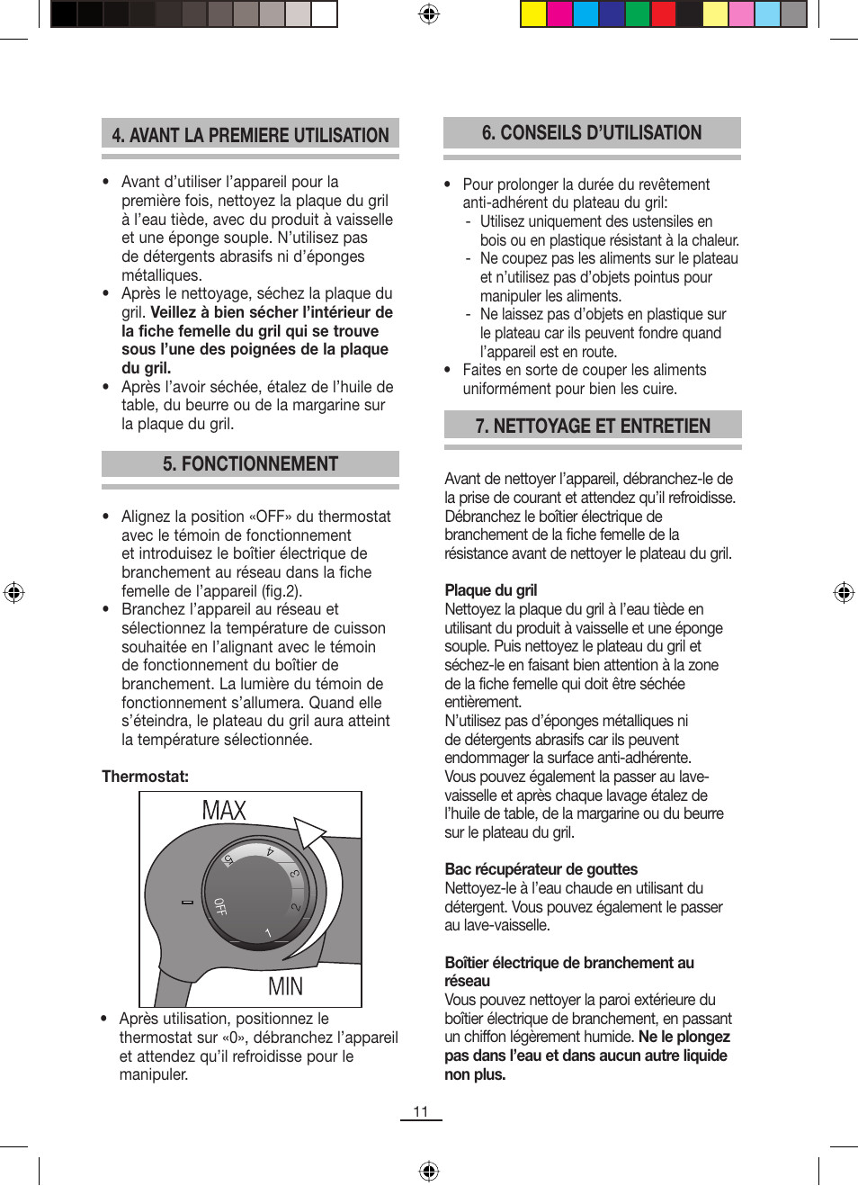 Avant la premiere utilisation, Fonctionnement 6. conseils d’utilisation, Nettoyage et entretien | Fagor BBC-820 User Manual | Page 12 / 42