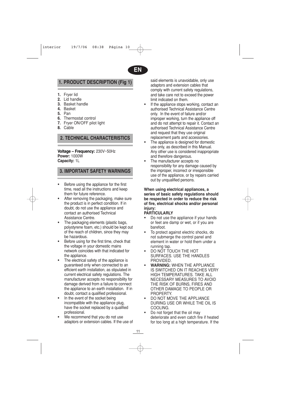 Fagor F-110 User Manual | Page 12 / 66